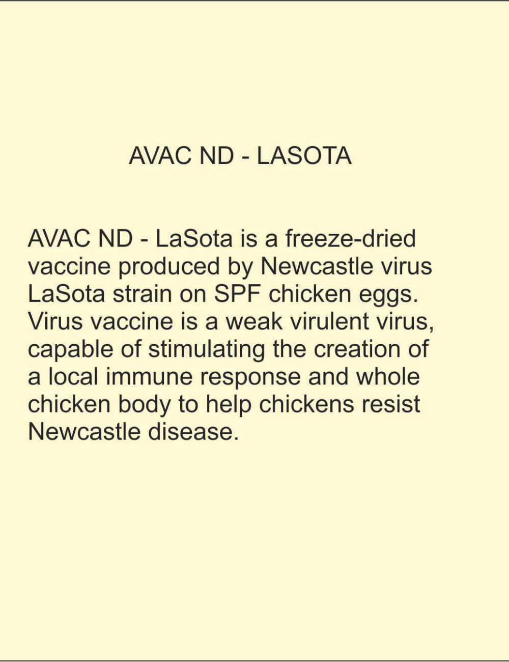 AVAC ND - LASOTA