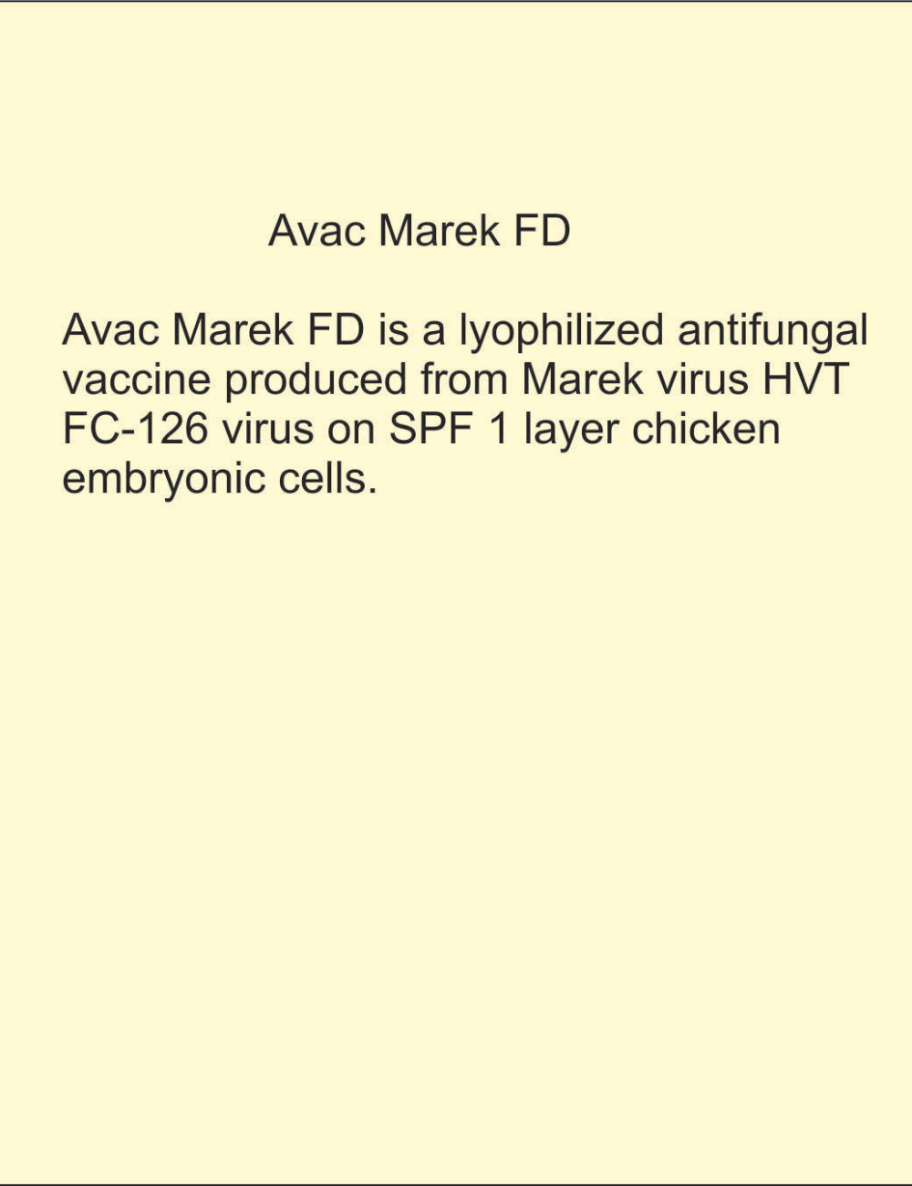 AVAC MAREK FD